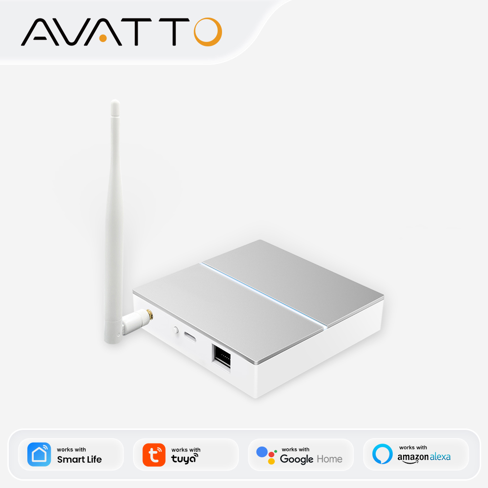 Smart Home Vimar - เกตเวย์ AVATTO Tuya ZigBee พร้อมเสาอากาศ สมาร์ทเกตเวย์บริดจ์แบบใช้สาย