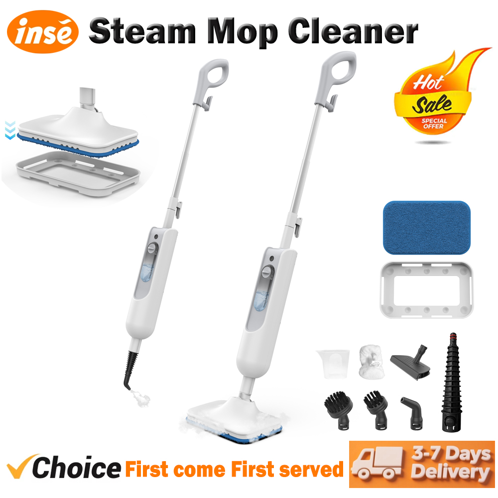 Smart Home Appliances - ไม้ถูพื้นไอน้ำ INSE กำลังแรงสูง อุณหภูมิสูง 6 in