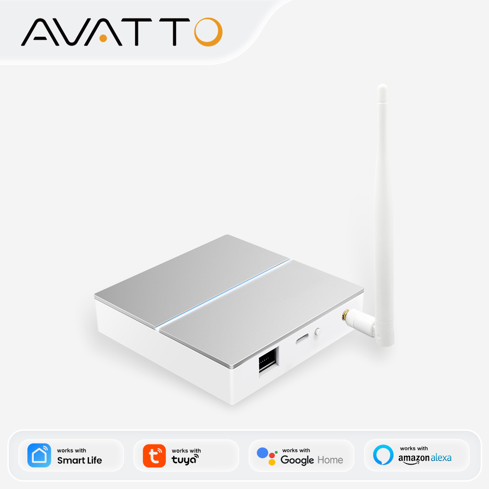 Smart Home Vimar - AVATTO Tuya Zigbee สมาร์ทเกตเวย์แบบมีสายพร้อมเสาอากาศสัญญาณ สมาร์ทโฮมบริดจ์ไร้สายสำหรับแอป ใช้งานร่วมกับ