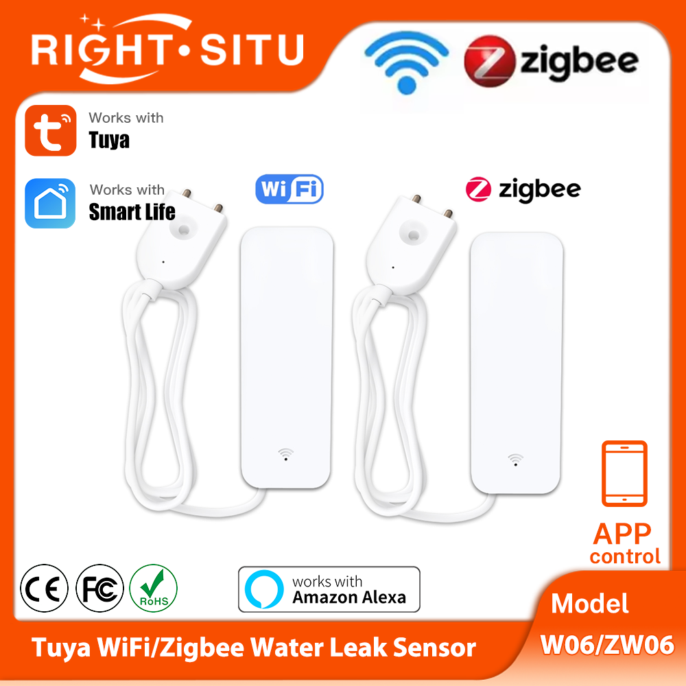 Smart Home Proxmox - เซ็นเซอร์น้ำ Tuya WiFi Zigbee อุปกรณ์ตรวจจับน้ำรั่วอัจฉริยะ สัญญาณเตือนน้ำท่วม