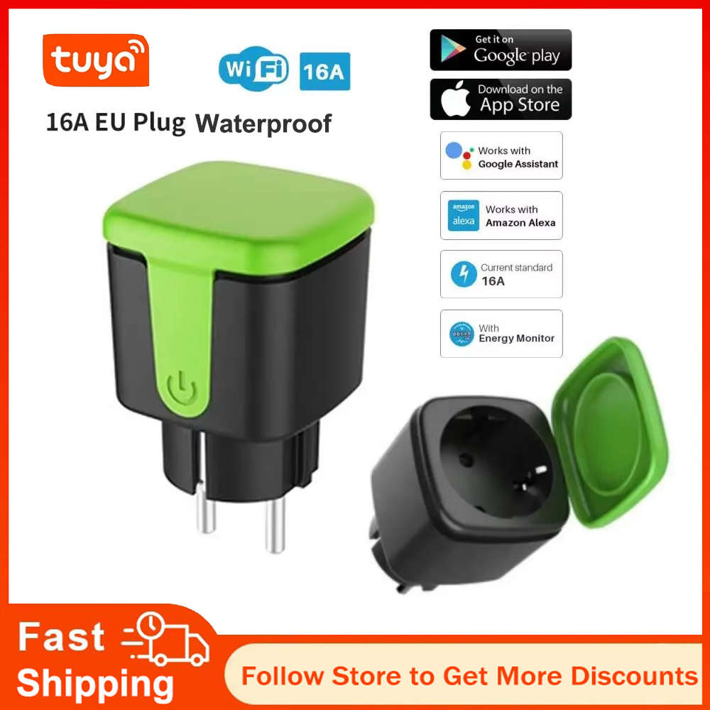 Smart Home Appliances - ปลั๊กไฟอัจฉริยะ Tuya EU 16A WiFi กันน้ำ