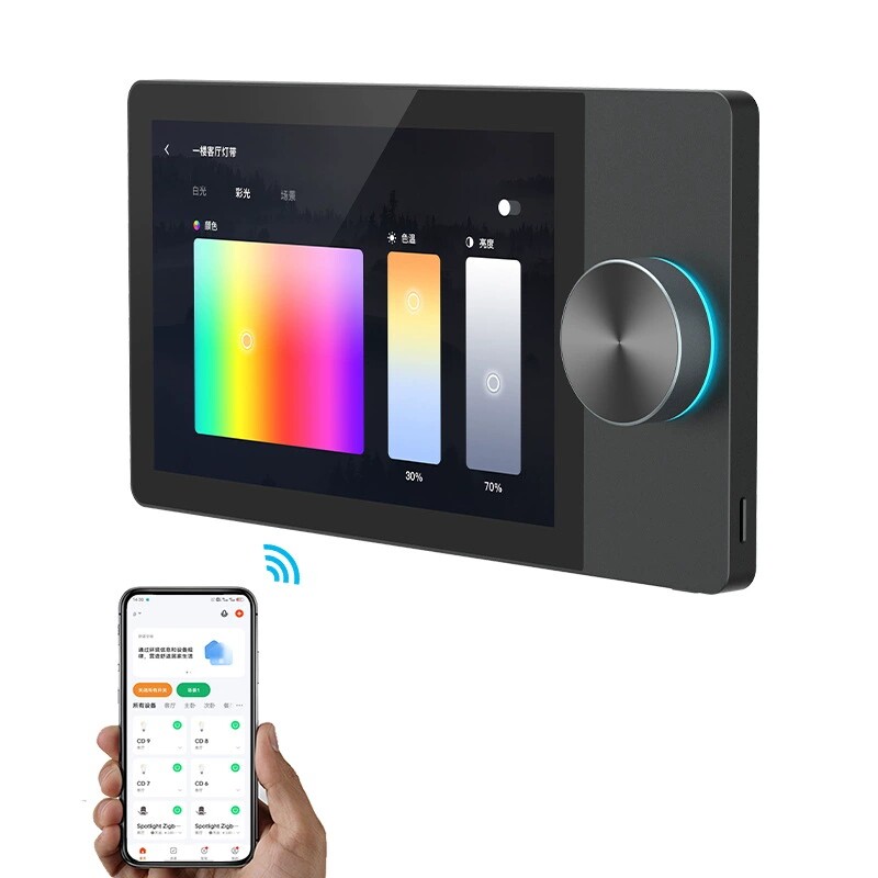 Smart Home Gateway - หน้าจอควบคุมอัจฉริยะสำหรับบ้านทั้งหลังพร้อมระบบกราฟฟิตี้ หน้าจอควบคุมกลางขนาด 8 นิ้ว พร้อมเกตเวย์ ZigBee