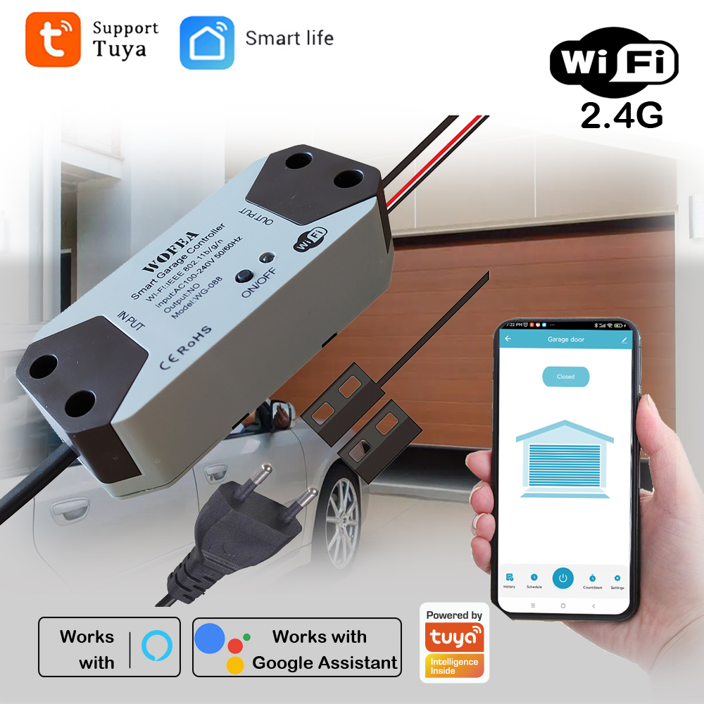 Smart Home Vimar - ตัวควบคุมที่เปิดประตูโรงรถอัจฉริยะ, ปลั๊ก EU, ทํางานร่วมกับ Alexa, Echo,