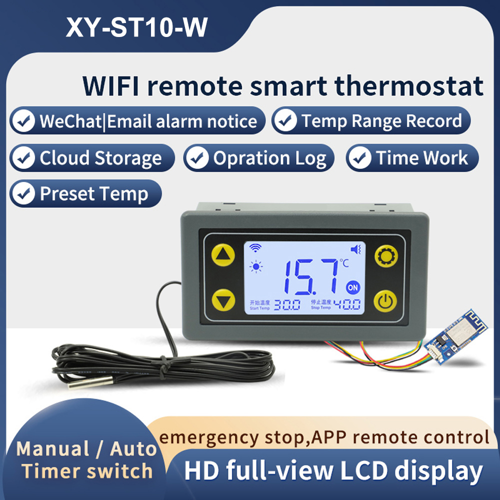 Wifi Thermostat - ST10-W/SA10-W/SA30-W/DC6-30V ST30-W/10A AC110-220V/30A อุณหภูมิ WiFi ตัวควบคุมอุณหภูมิจอแสดงผลดิจิตอลเทอร์โม