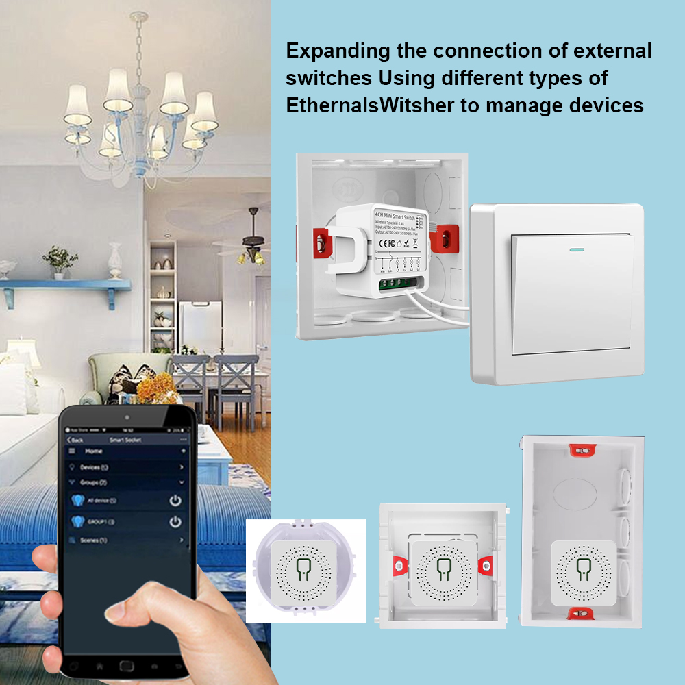 สวิตช์อัจฉริยะ Tuya WiFi 1/2/3 - Smart Home Proxmox บทวิจารณ์และราคา