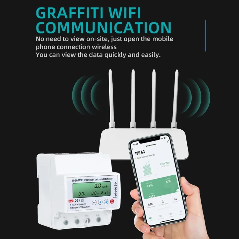 มิเตอร์ไฟฟ้าอัจฉริยะ 4P 1-100A - Smart Home Web บทวิจารณ์และราคา