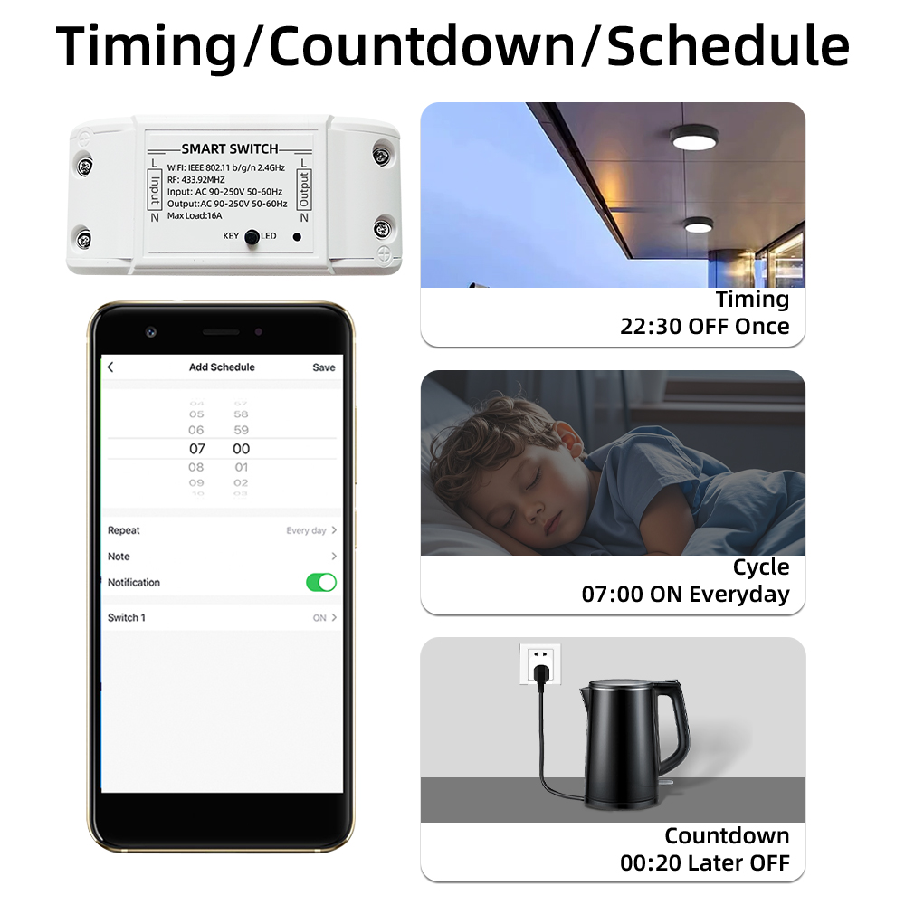 16A ทูย่า ไวไฟสมาร์ทสวิตช์ RF4 - Smart Home Proxmox บทวิจารณ์และราคา
