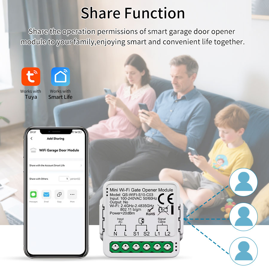 ตัวควบคุมประตูโรงรถอัจฉริยะ Tu - Smart Home Proxmox บทวิจารณ์และราคา