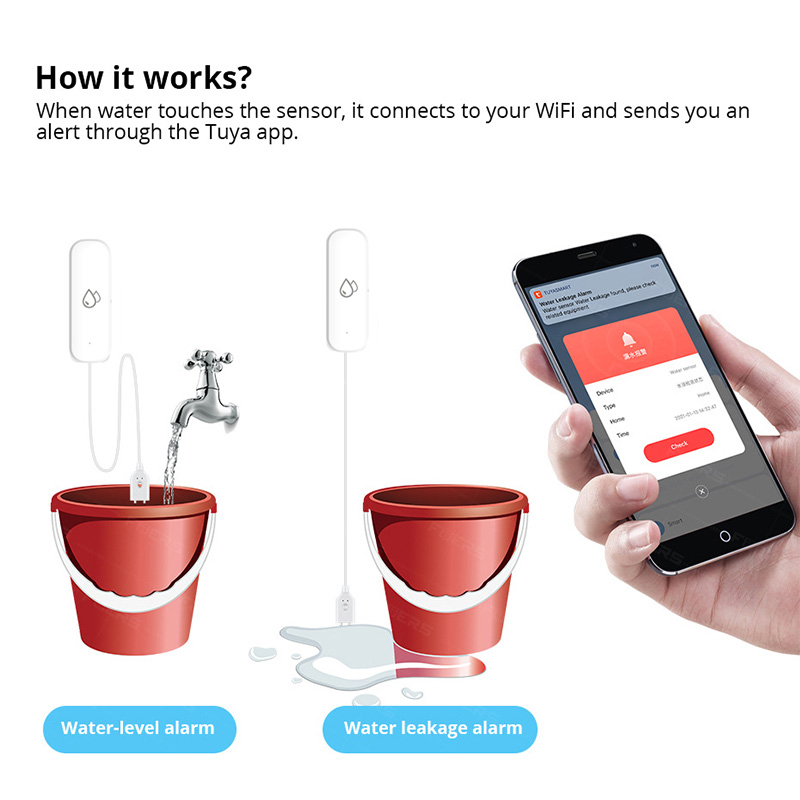 เซ็นเซอร์ตรวจจับน้ำรั่ว Tuya W - Smart Home Proxmox บทวิจารณ์และราคา
