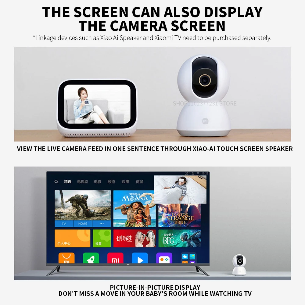 เสี่ยวหมี่ 360 °   กล้องวงจรปิ - Smart Home Vimar บทวิจารณ์และราคา