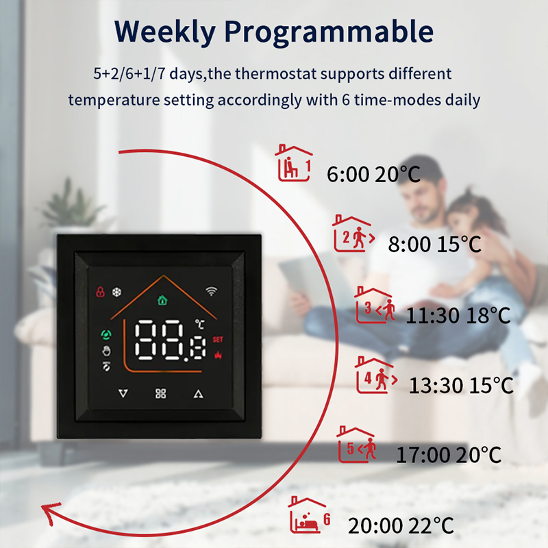 เทอร์โมสตัท WiFi อัจฉริยะ ใช้ง - Smart Home Proxmox บทวิจารณ์และราคา